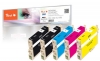 Peach Spar Pack Plus Tintenpatronen kompatibel zu  Epson T0611, T0615, C13T06154010