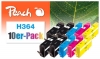 Peach 10er-Pack Tintenpatronen kompatibel zu  HP No. 364, N9J73AE, SD534EE