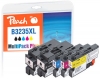 Peach multi paketas „Plus“ su mikroschema, suderinamas su  Brother LC-3235XL