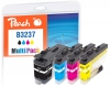Peach Multipack avec puce, compatible avec  Brother LC-3237VALP