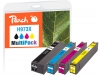 321403 - Paquete combinado de Peach  con chip  compatible con No. 973X, L0S07AE, F6T81AE, F6T82AE, F6T83AE HP